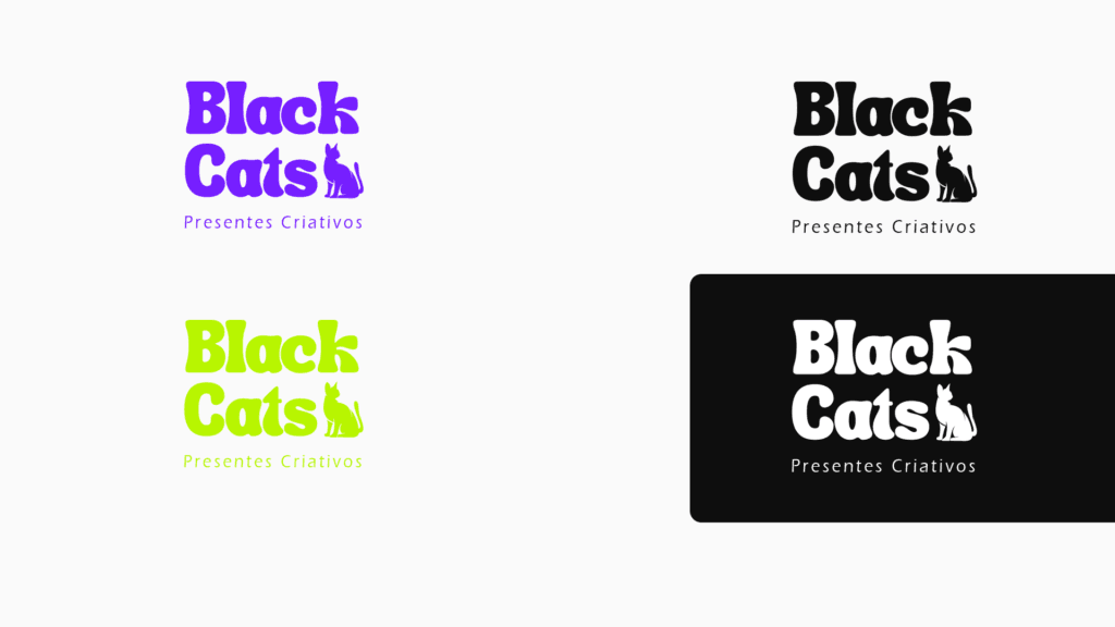 Logotipo horizontal branding Black Cats