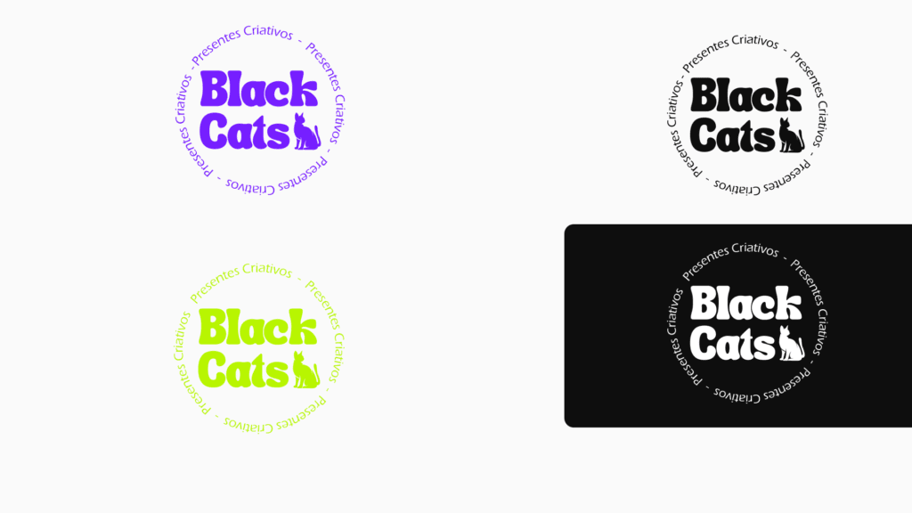 Logotipo identidade visual Black Cats