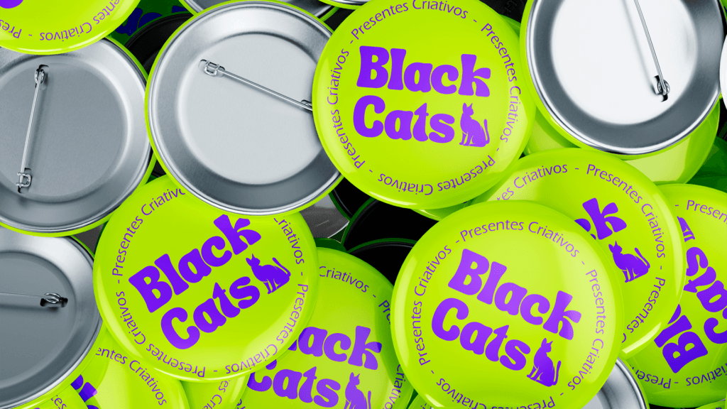aplicações broches Black Cats Presentes Criativos