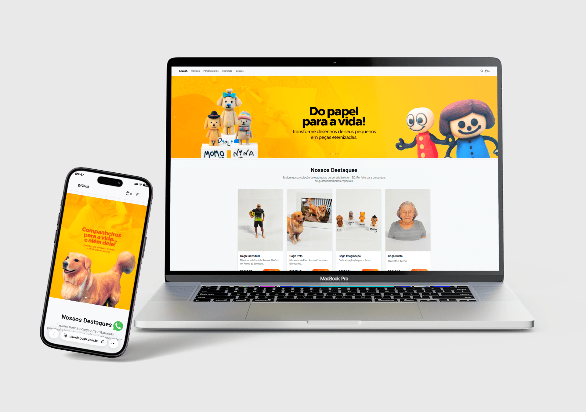 E-commerce Gogh Memórias.