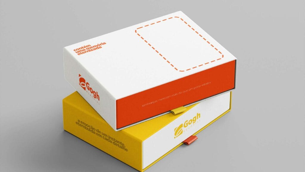 embalagens personalizadas Gogh Memórias branding by Echo Marketing
