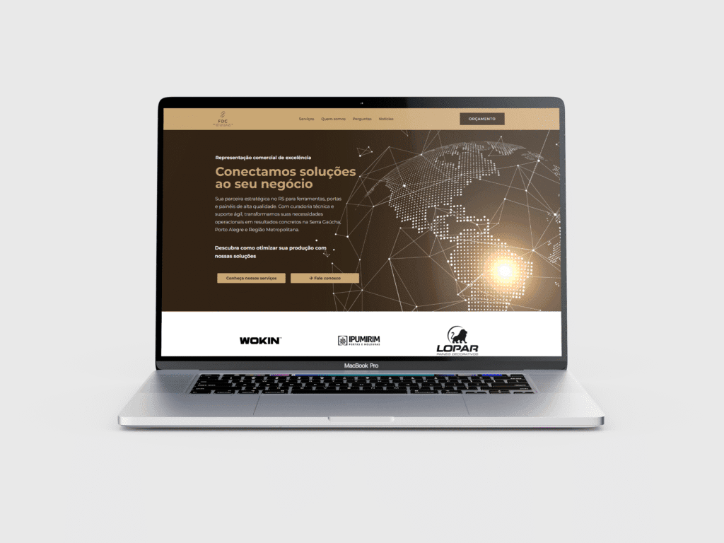 Case FDC Site para representação comercial