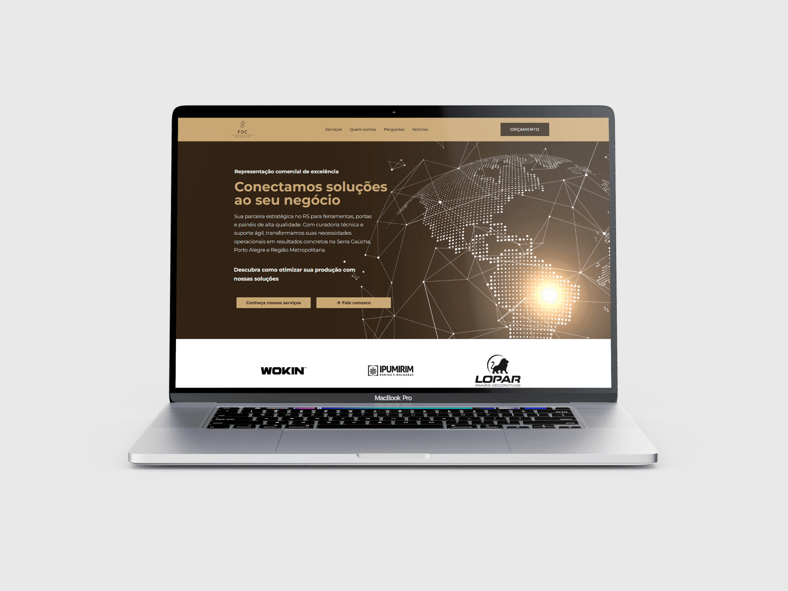 Case FDC Site para representação comercial